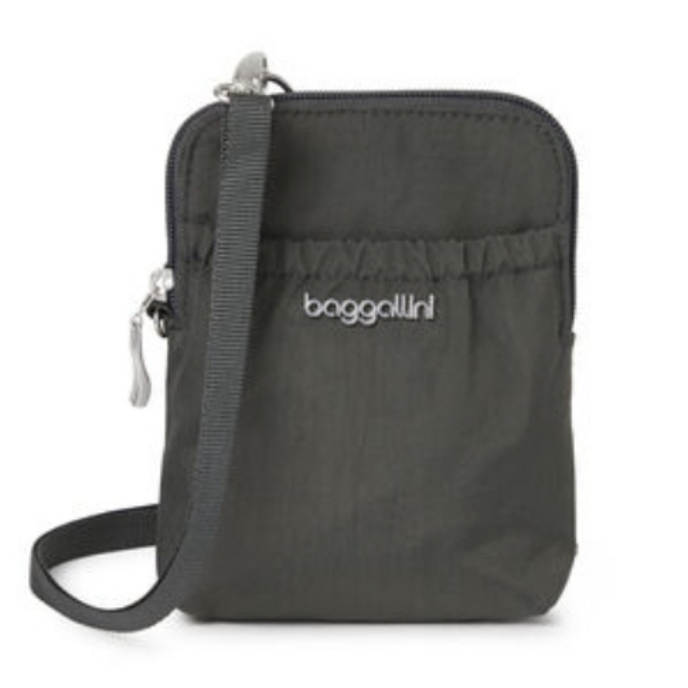 NWT - Baggalini - RFID Bryant Pouch - Charcoal